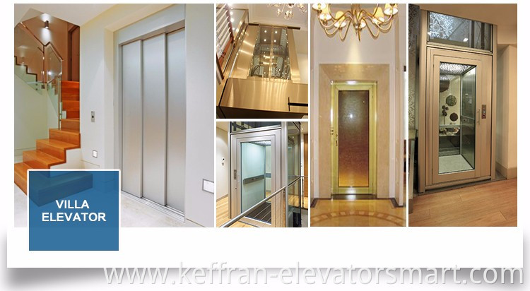 Safe comfortable small shaft home residential panoramic villa elevator
